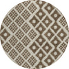 Piper Looms Chantille Diamonds ACN866 Brown Machine Washable Area Rug Round Main Image