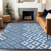 Piper Looms Chantille Diamonds ACN866 Denim Machine Washable Area Rug Lifestyle Image Feature