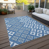 Piper Looms Chantille Diamonds ACN866 Denim Machine Washable Area Rug Outdoor Lifestyle Image Feature
