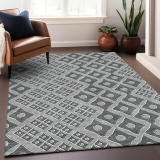 Piper Looms Chantille Diamonds ACN866 Gray Machine Washable Area Rug Lifestyle Image Feature