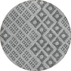 Piper Looms Chantille Diamonds ACN866 Gray Machine Washable Area Rug Round Main Image