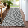 Piper Looms Chantille Diamonds ACN866 Gray Machine Washable Area Rug Runner Outdoor Lifestyle Image Feature