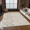 Piper Looms Chantille Diamonds ACN866 Ivory Machine Washable Area Rug Lifestyle Image Feature