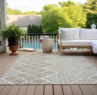 Piper Looms Chantille Diamonds ACN866 Ivory Machine Washable Area Rug Outdoor Lifestyle Image Feature