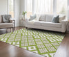 Piper Looms Chantille Diamonds ACN866 Lime Machine Washable Area Rug Lifestyle Image Feature