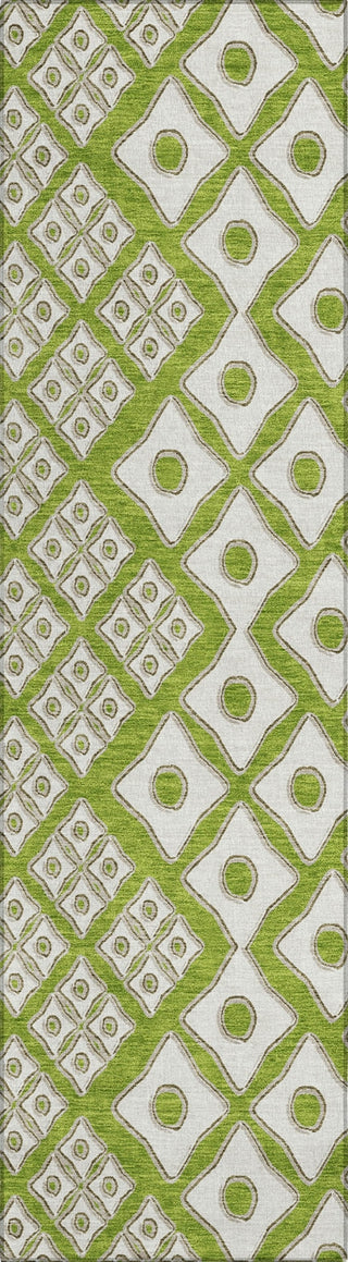 Piper Looms Chantille Diamonds ACN866 Lime Machine Washable Area Rug Runner Main Image