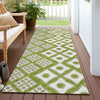 Piper Looms Chantille Diamonds ACN866 Lime Machine Washable Area Rug Runner Outdoor Lifestyle Image Feature