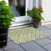 Piper Looms Chantille Diamonds ACN866 Lime Machine Washable Area Rug Scatter Outdoor Lifestyle Image Feature