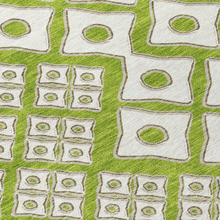 Piper Looms Chantille Diamonds ACN866 Lime Machine Washable Area Rug Swatch Image