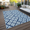 Piper Looms Chantille Diamonds ACN866 Navy Machine Washable Area Rug Outdoor Lifestyle Image Feature
