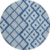 Piper Looms Chantille Diamonds ACN866 Navy Machine Washable Area Rug Round Main Image