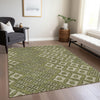 Piper Looms Chantille Diamonds ACN866 Olive Machine Washable Area Rug Lifestyle Image Feature