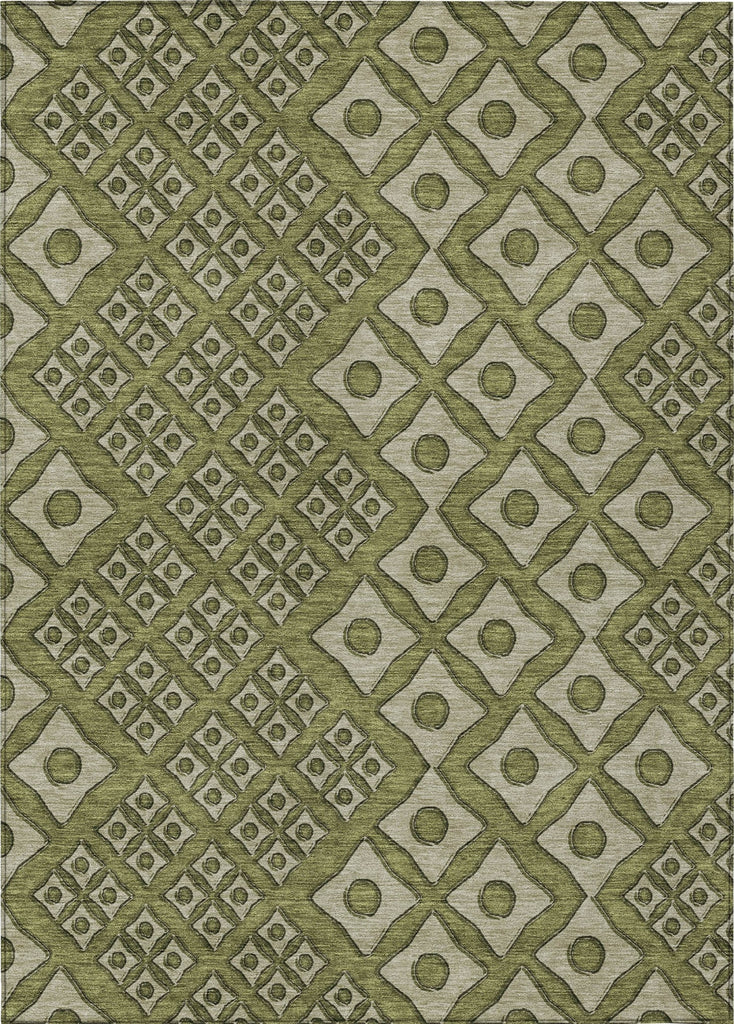 Piper Looms Chantille Diamonds ACN866 Olive Machine Washable Area Rug main image