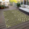 Piper Looms Chantille Diamonds ACN866 Olive Machine Washable Area Rug Outdoor Lifestyle Image Feature