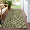Piper Looms Chantille Diamonds ACN866 Olive Machine Washable Area Rug Runner Outdoor Lifestyle Image Feature