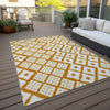 Piper Looms Chantille Diamonds ACN866 Orange Machine Washable Area Rug Outdoor Lifestyle Image Feature