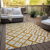Piper Looms Chantille Diamonds ACN866 Orange Machine Washable Area Rug Outdoor Lifestyle Image Feature