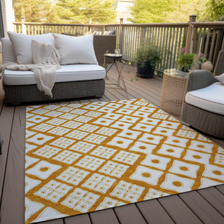 Piper Looms Chantille Diamonds ACN866 Orange Machine Washable Area Rug Outdoor Lifestyle Image Feature