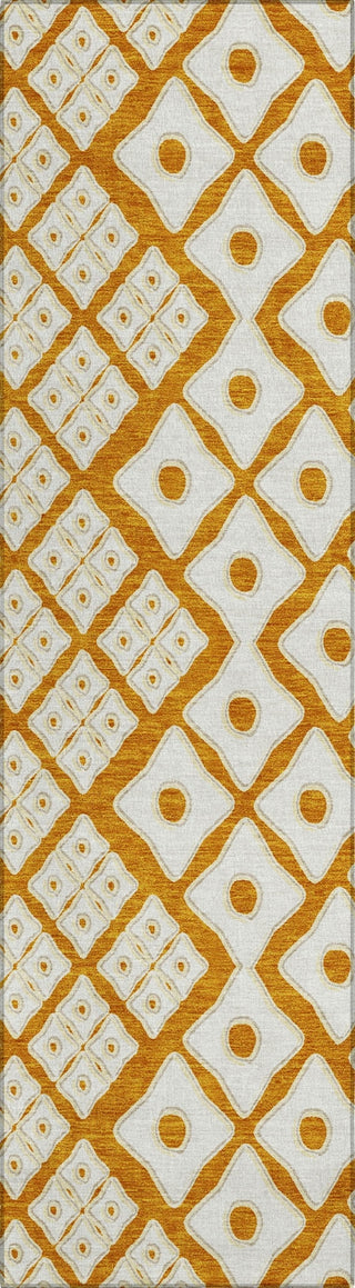Piper Looms Chantille Diamonds ACN866 Orange Machine Washable Area Rug Runner Main Image