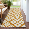 Piper Looms Chantille Diamonds ACN866 Orange Machine Washable Area Rug Runner Outdoor Lifestyle Image Feature