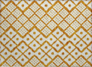 Piper Looms Chantille Diamonds ACN866 Orange Machine Washable Area Rug Scatter Main Image