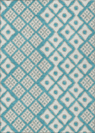 Piper Looms Chantille Diamonds ACN866 Teal Machine Washable Area Rug main image