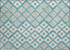 Piper Looms Chantille Diamonds ACN866 Teal Machine Washable Area Rug Scatter Main Image