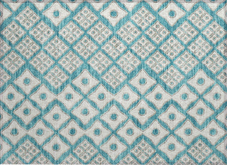Piper Looms Chantille Diamonds ACN866 Teal Machine Washable Area Rug Scatter Main Image