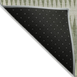 Piper Looms Chantille Stripes ACN867 Aloe Machine Washable Area Rug Backing Image