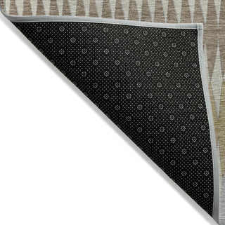 Piper Looms Chantille Stripes ACN867 Beige Machine Washable Area Rug Backing Image
