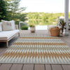 Piper Looms Chantille Stripes ACN867 Paprika Machine Washable Area Rug Outdoor Lifestyle Image Feature