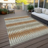 Piper Looms Chantille Stripes ACN867 Paprika Machine Washable Area Rug Outdoor Lifestyle Image Feature