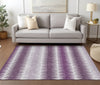 Piper Looms Chantille Stripes ACN867 Purple Machine Washable Area Rug Lifestyle Image Feature