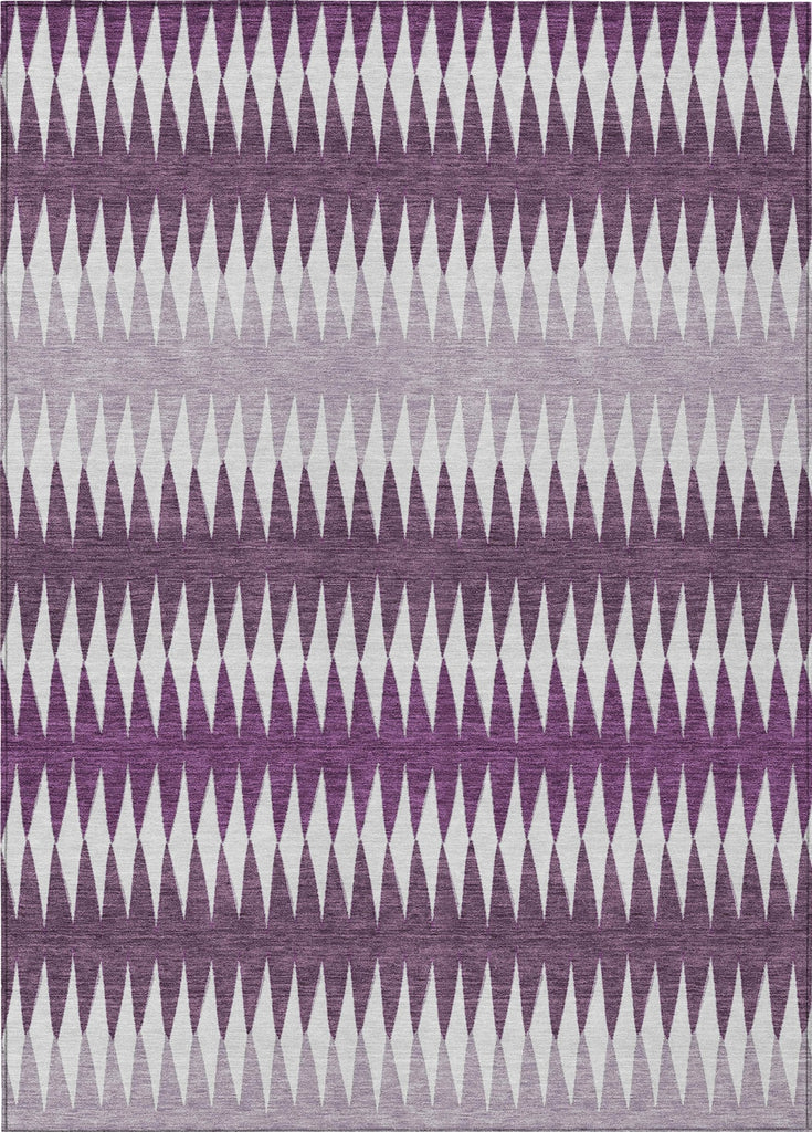 Piper Looms Chantille Stripes ACN867 Purple Machine Washable Area Rug main image