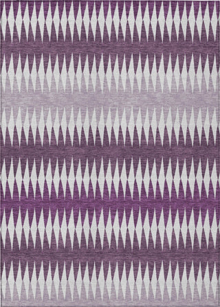 Piper Looms Chantille Stripes ACN867 Purple Machine Washable Area Rug main image