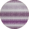 Piper Looms Chantille Stripes ACN867 Purple Machine Washable Area Rug Round Main Image