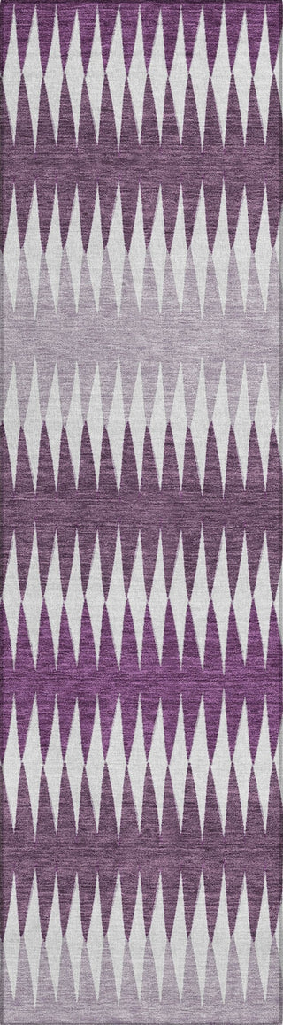 Piper Looms Chantille Stripes ACN867 Purple Machine Washable Area Rug Runner Main Image