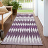 Piper Looms Chantille Stripes ACN867 Purple Machine Washable Area Rug Runner Outdoor Lifestyle Image Feature