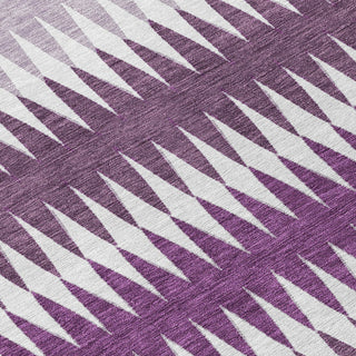 Piper Looms Chantille Stripes ACN867 Purple Machine Washable Area Rug Swatch Image
