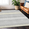 Piper Looms Chantille Stripes ACN867 Silver Machine Washable Area Rug Lifestyle Image Feature