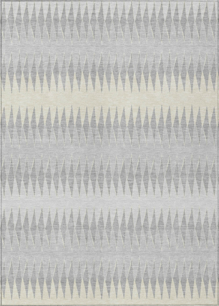 Piper Looms Chantille Stripes ACN867 Silver Machine Washable Area Rug main image