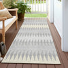 Piper Looms Chantille Stripes ACN867 Silver Machine Washable Area Rug Runner Outdoor Lifestyle Image Feature