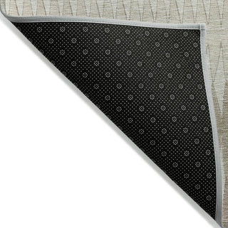 Piper Looms Chantille Stripes ACN867 Taupe Machine Washable Area Rug Backing Image