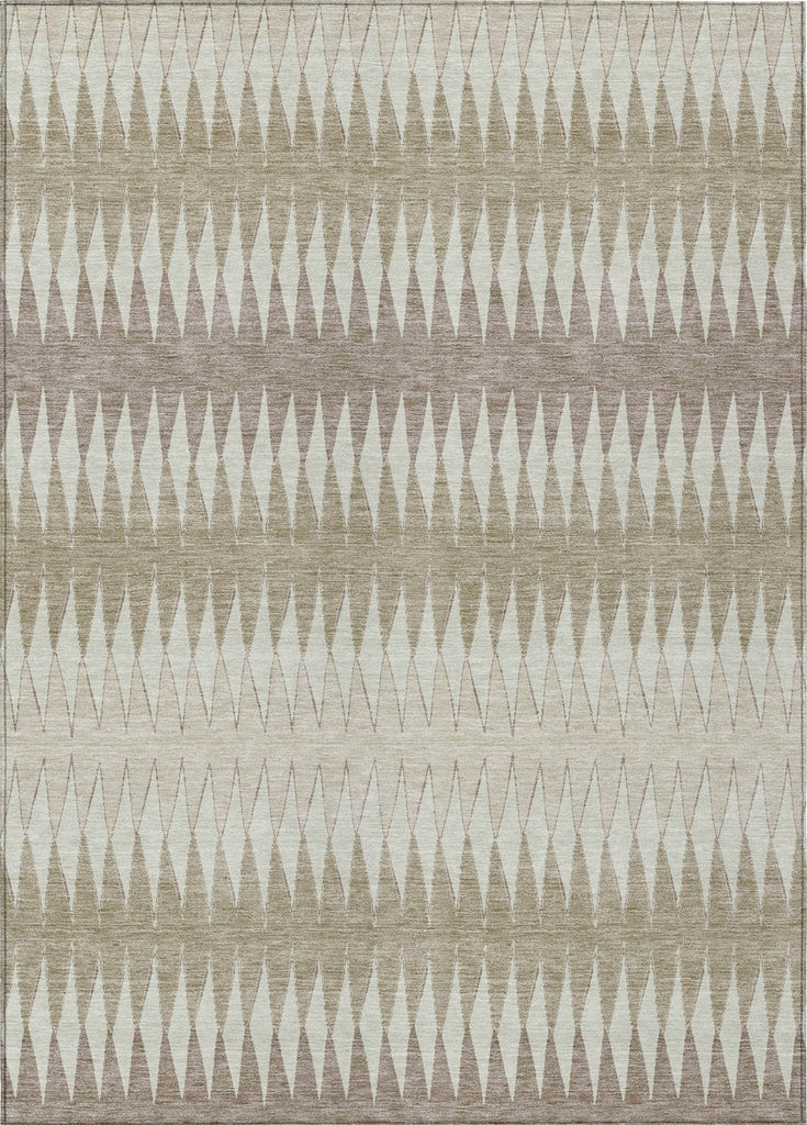 Piper Looms Chantille Stripes ACN867 Taupe Machine Washable Area Rug main image