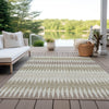 Piper Looms Chantille Stripes ACN867 Taupe Machine Washable Area Rug Outdoor Lifestyle Image Feature