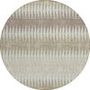 Piper Looms Chantille Stripes ACN867 Taupe Machine Washable Area Rug Round Main Image