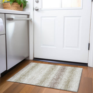 Piper Looms Chantille Stripes ACN867 Taupe Machine Washable Area Rug Scatter Lifestyle Image Feature