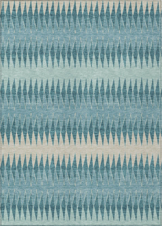 Piper Looms Chantille Stripes ACN867 Teal Machine Washable Area Rug main image
