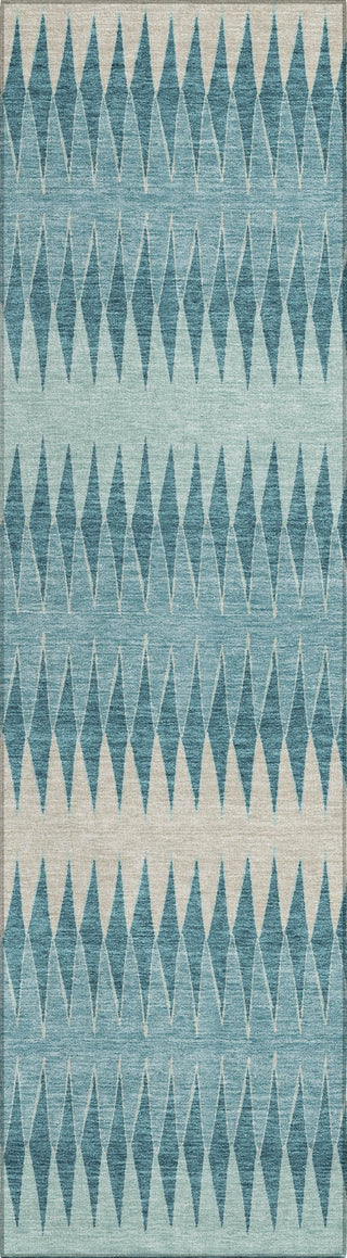 Piper Looms Chantille Stripes ACN867 Teal Machine Washable Area Rug Runner Main Image