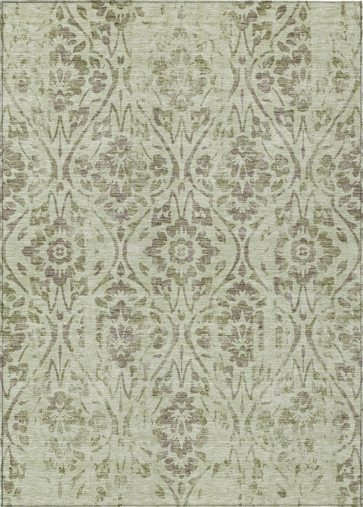 Piper Looms Chantille Floral ACN868 Aloe Machine Washable Area Rug main image